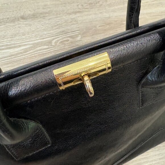 Vera Pelle Leather Hexagona Cowhide Handbag Made in Italy - Picture 8 of 12